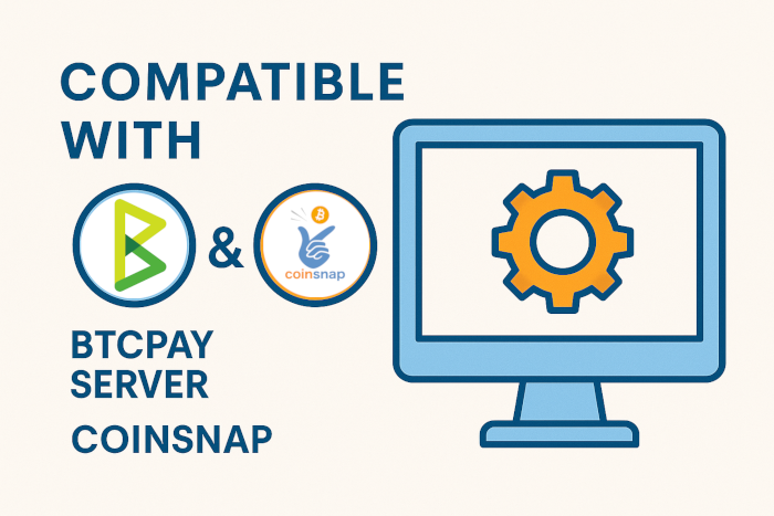 compatible with BTCPay Server and Coinsnap